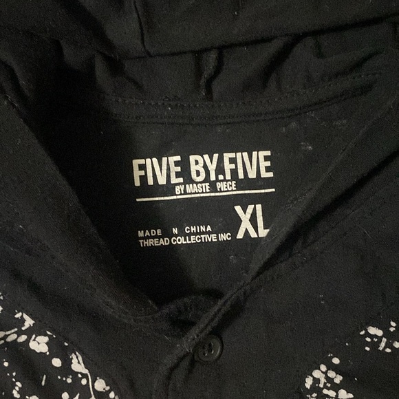 BLACK AND WHITE SAVAGE BUTTON UP - Picture 2 of 4